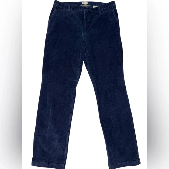 Men’s Dockers navy blue corduroy straight leg trousers size 36” x 34” - Picture 1 of 6